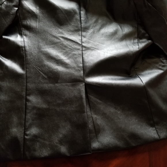 Nehru Collar Leather Jacket L - Picture 8 of 13